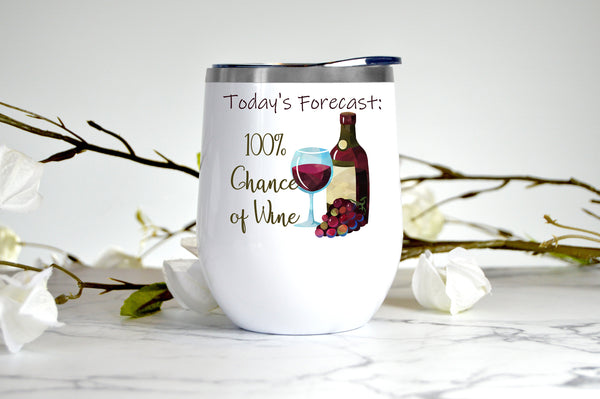 Today's Forecast 100% Change of wine tumbler