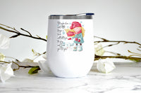 Maybe if we wait a little longer wine tumbler, Multiple Hair Color Options