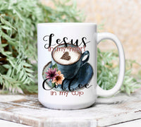 Jesus in my heart and coffee in my cup - Mug