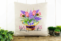 Happiness Blooms From Within Decorative Pillow