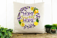 Home Sweet Home, Lemons, Decorative  Pillow Decorative Pillow