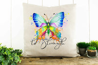 From Shattered Pieces to Strength, Butterfly Decorative Pillow