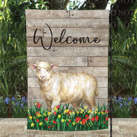 Farm Sheep Welcome Garden Flag