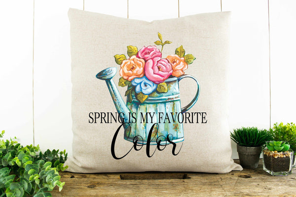 My Favorite Color is Spring  Decorative Pillow