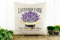 Lavender Farm, Flowers Decorative Pillow