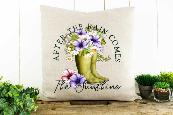 After the Rain Comes the Sunshine Decorative Pillow
