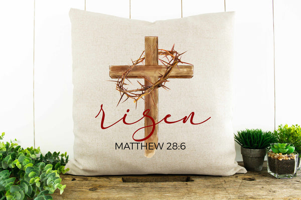 Risen, Crown of Thorns Decorative Pillow