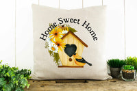 Home Sweet Home - Birdhouse Decorative Pillow