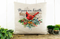 Peace on Earth, Cardinals Decorative Pillow