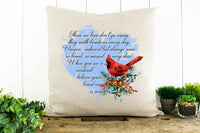 Christmas Cardinal Memorial Decorative Pillow