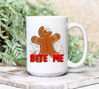 Bite Me Gingerbread Man Mug
