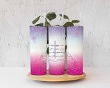 Good Morning Ombre Cross 20 ounce skinny stainless steel tumbler, Custom, Gift for Him, Present for Her