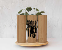 Buck Distressed Flag 20 ounce skinny stainless steel tumbler, Custom, Gift for Him, Present for Her