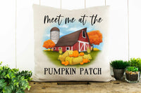 Meet Me at the Pumpkin Patch, decorative pillow, 16 X 16, Housewarming, Gifts for Her, Home Décor