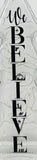 We Believe Lighted Christmas Glass Tree. Clear. Battery Powered LED, Gift for him/her, Best Friend Present Decoration